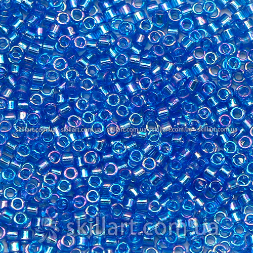 Бисер DB-1250 Miyuki Delica Beads 11/0 (прозрачный, синий)